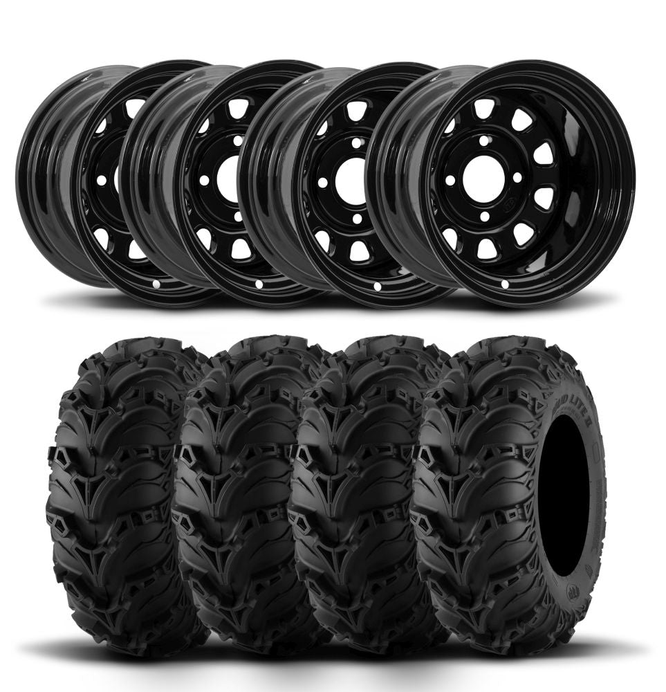 ITP Delta Steel 12" Wheels And Mud Lite II Tires [23x10-12]