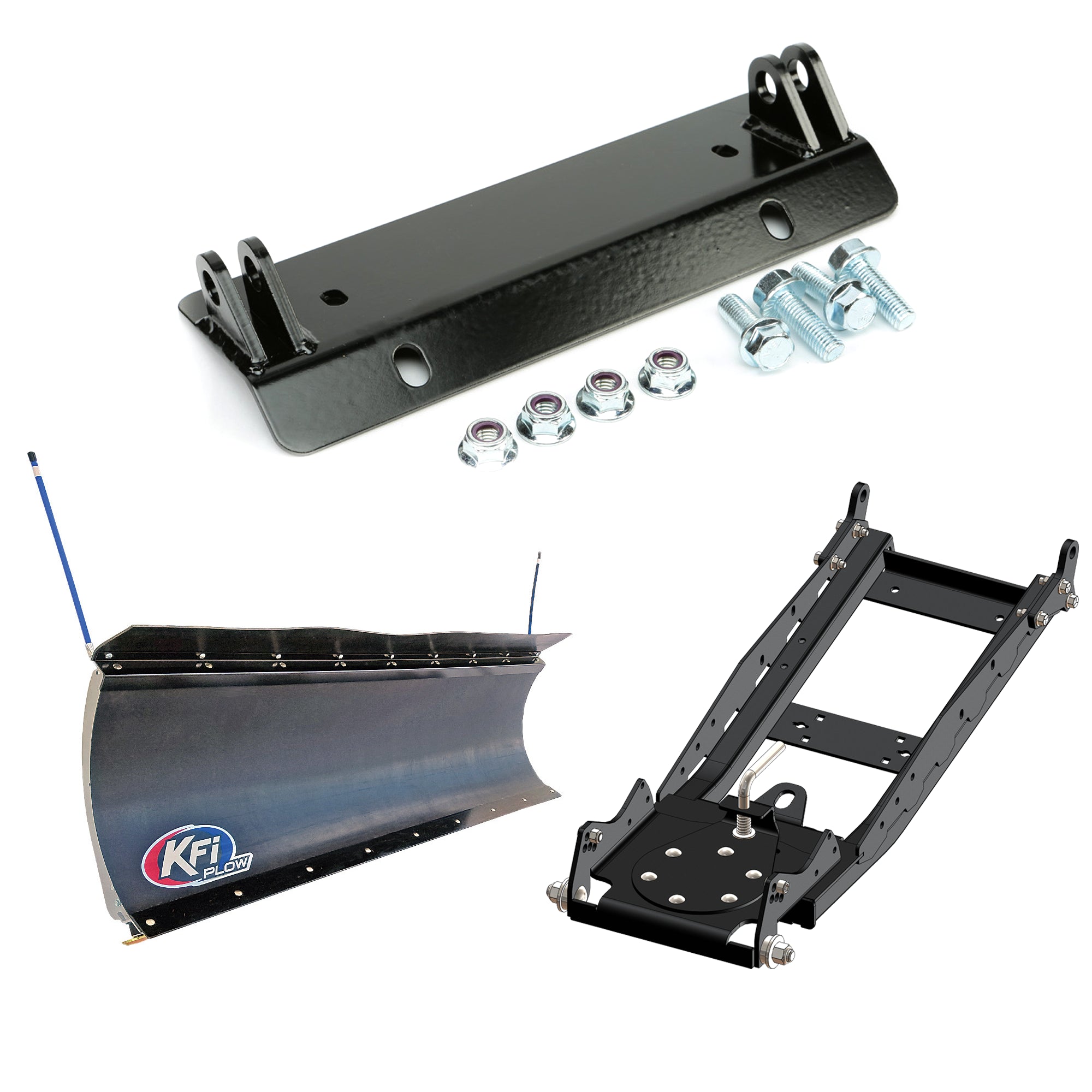 KFI UTV Snow Plow Kit For John Deere Gator XUV 590M 4x4 EPS 2018-2023-72" Pro-Poly Blade - 105872