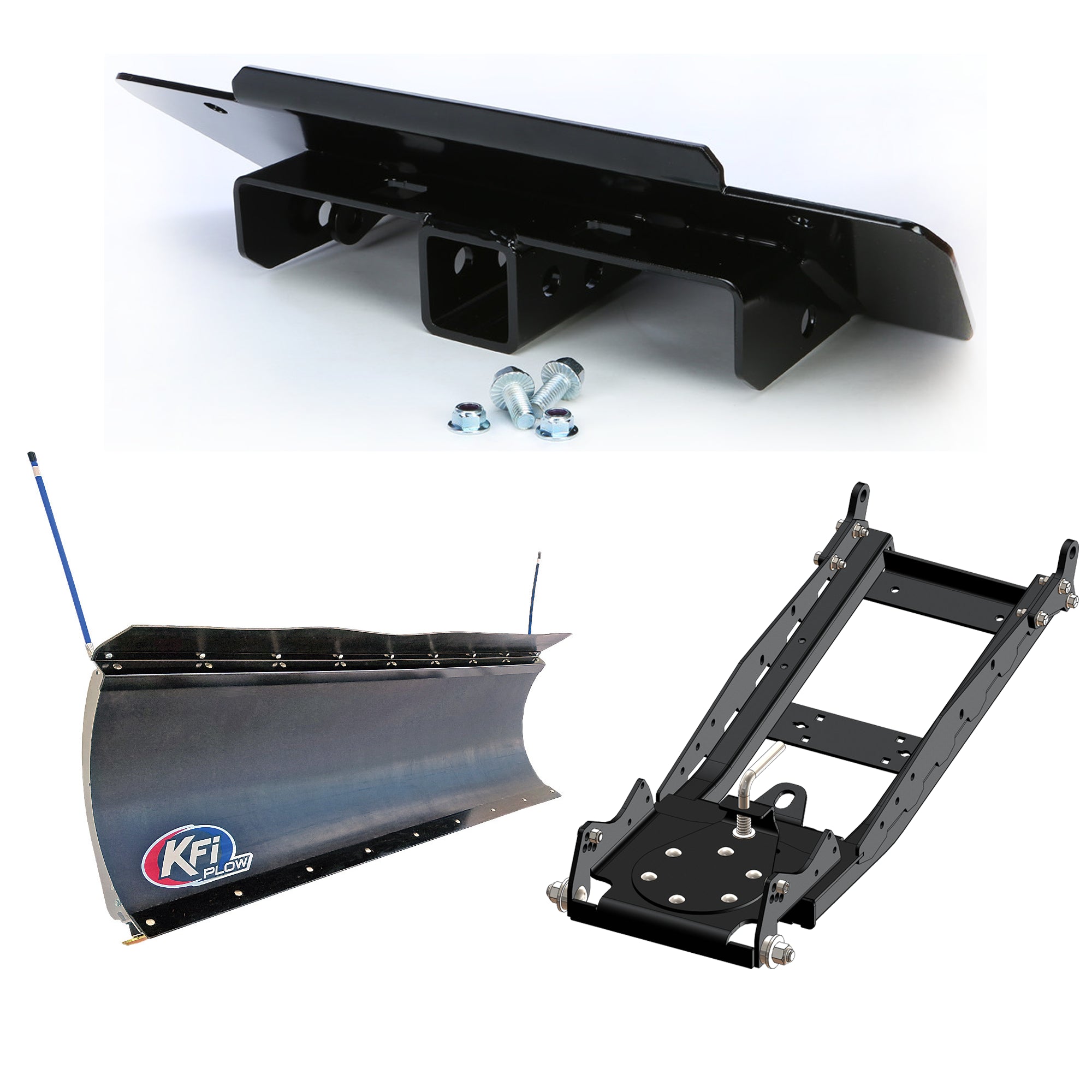 KFI UTV Snow Plow Kit For Polaris Ranger XP 900 2013-2019-72" Pro-Poly Blade - 105872