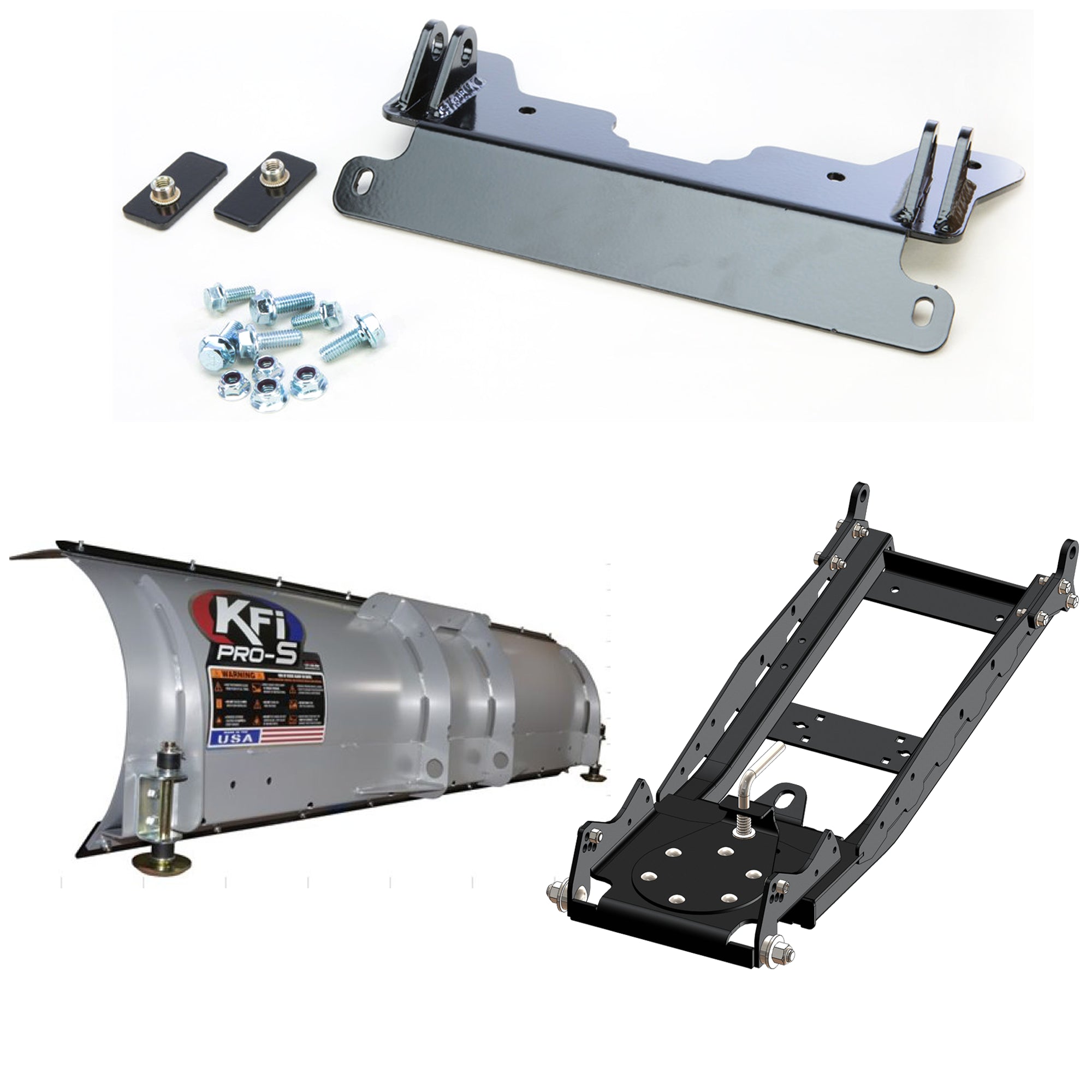 KFI UTV Snow Plow Kit For Can-Am Defender Max HD10 4x4 2017-2024-66" Steel Blade - 105066