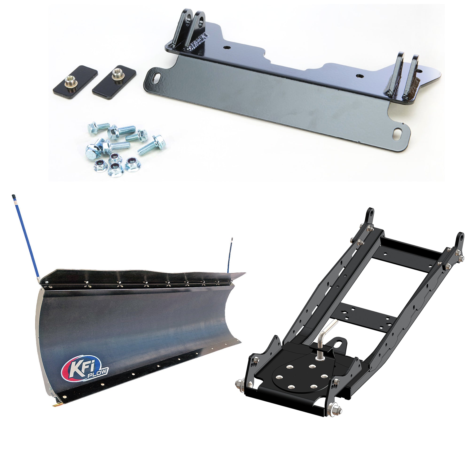 KFI UTV Snow Plow Kit For Can-Am Defender Max HD10 4x4 2017-2024-66" Pro-Poly Blade - 105866