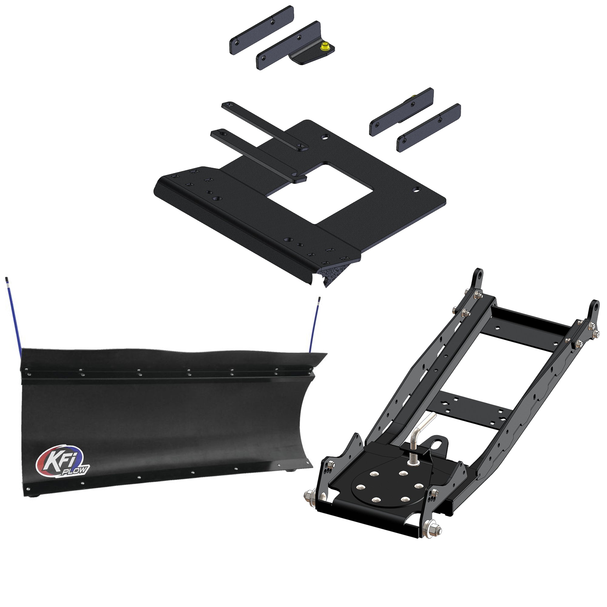 KFI UTV Snow Plow Kit For Yamaha Wolverine RMAX2/RMAX4 1000 2021-2023-60" Pro-Poly Blade - 105860