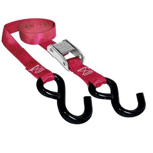 SPI 12-140-1 Tie Down Straps 1 Inch X 66 Inch 2000 Lb Red