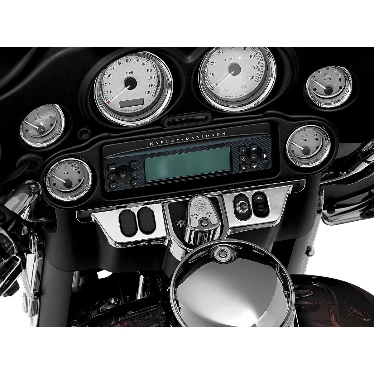 New Harley FLHTCU Ultra Classic 1996-2013Switch Panel Accent Chrome by Kuryakyn