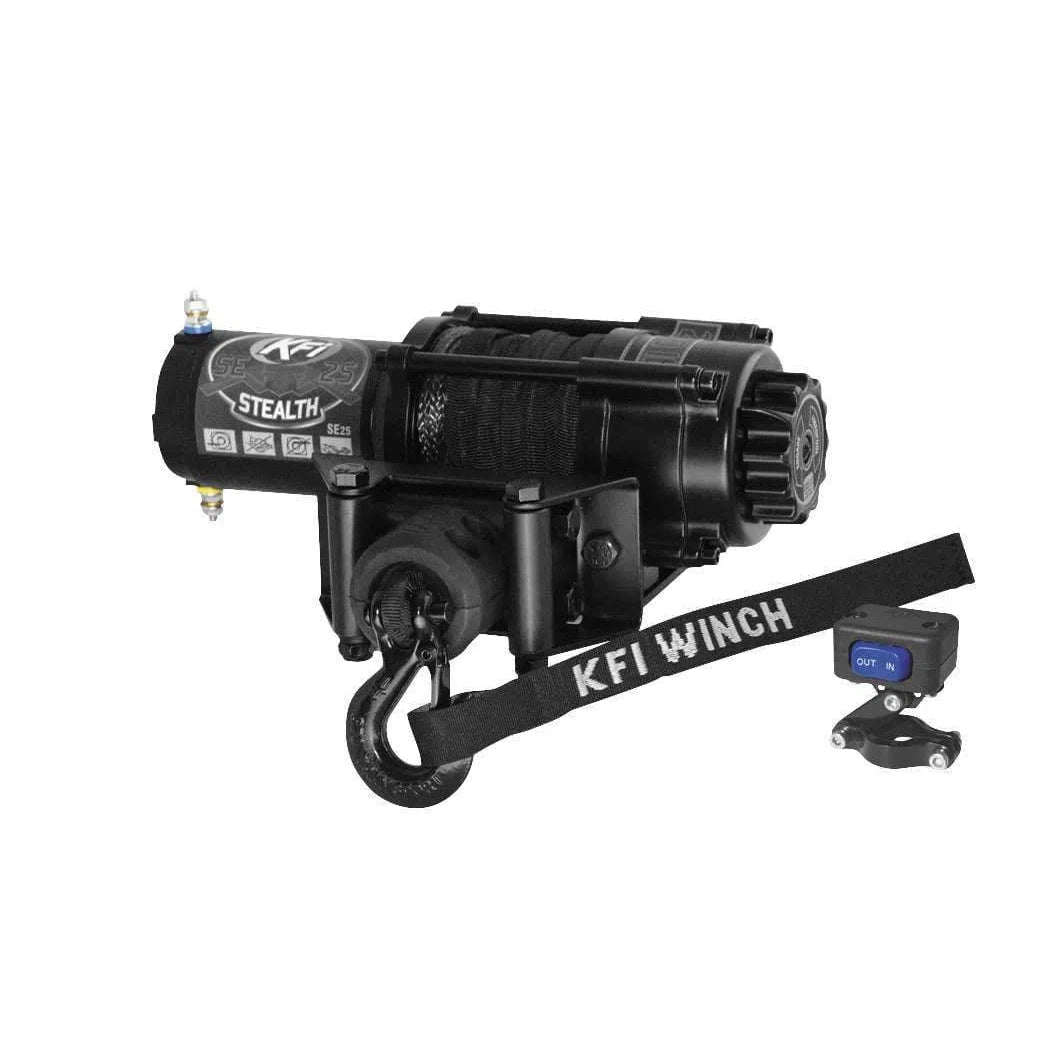 KFI Accessories KFI 2500 lb Stealth Winch And Optional Mount