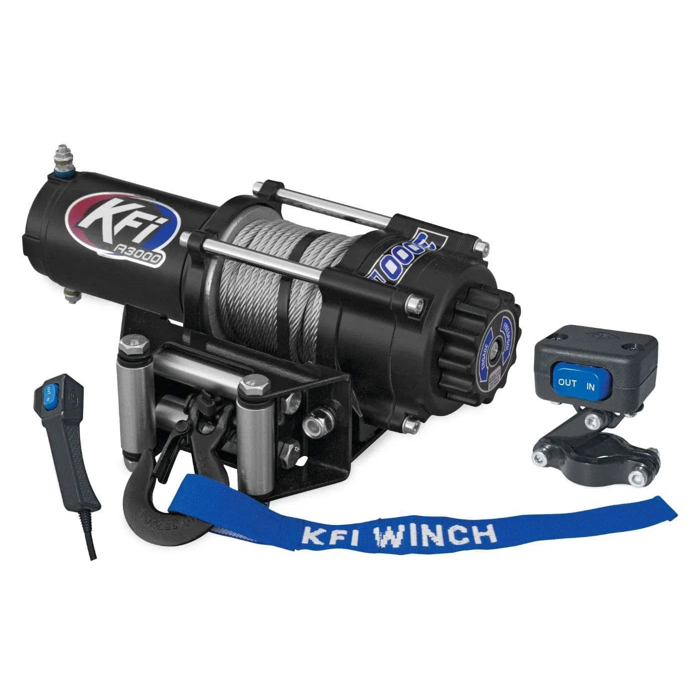 KFI Accessories KFI 3000 lb Winch And Optional Mount