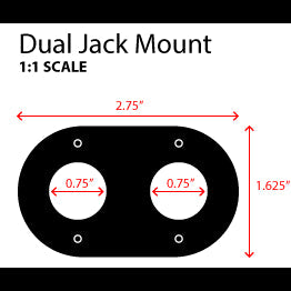 Rugged Radios Dual Headset / Helmet Jack Flush Mount