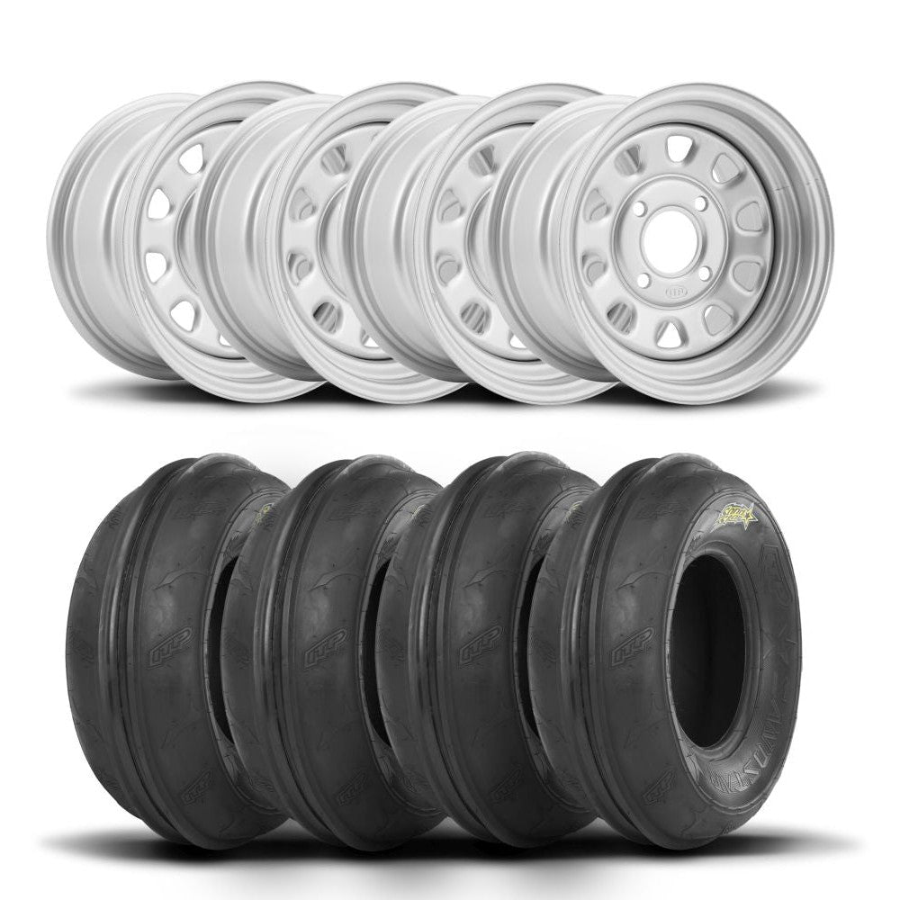 ITP Delta Steel 12" Wheels And Sand Star Tires [26x9-12]