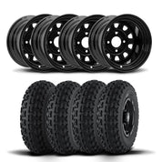 ITP Delta Steel 12" Wheels And Holeshot ATR Tires [25x10-12]