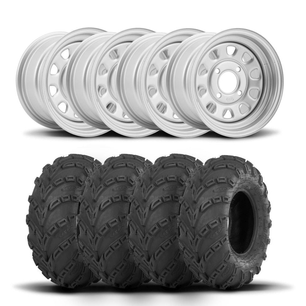 ITP Delta Steel 12" Wheels And Mud Lite Tires [25x10-12]