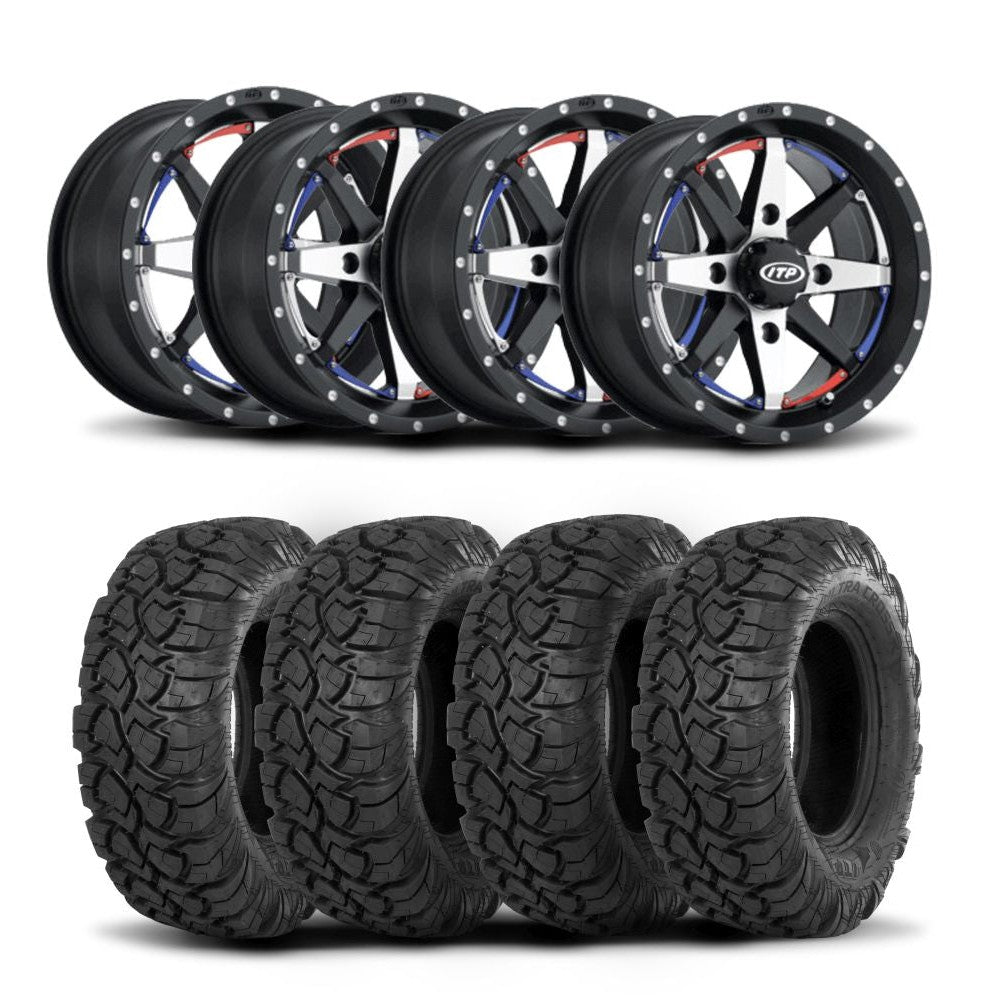 ITP Cyclone 15" Wheels And Ultra Cross R-Spec Tires [31x9.5-15]