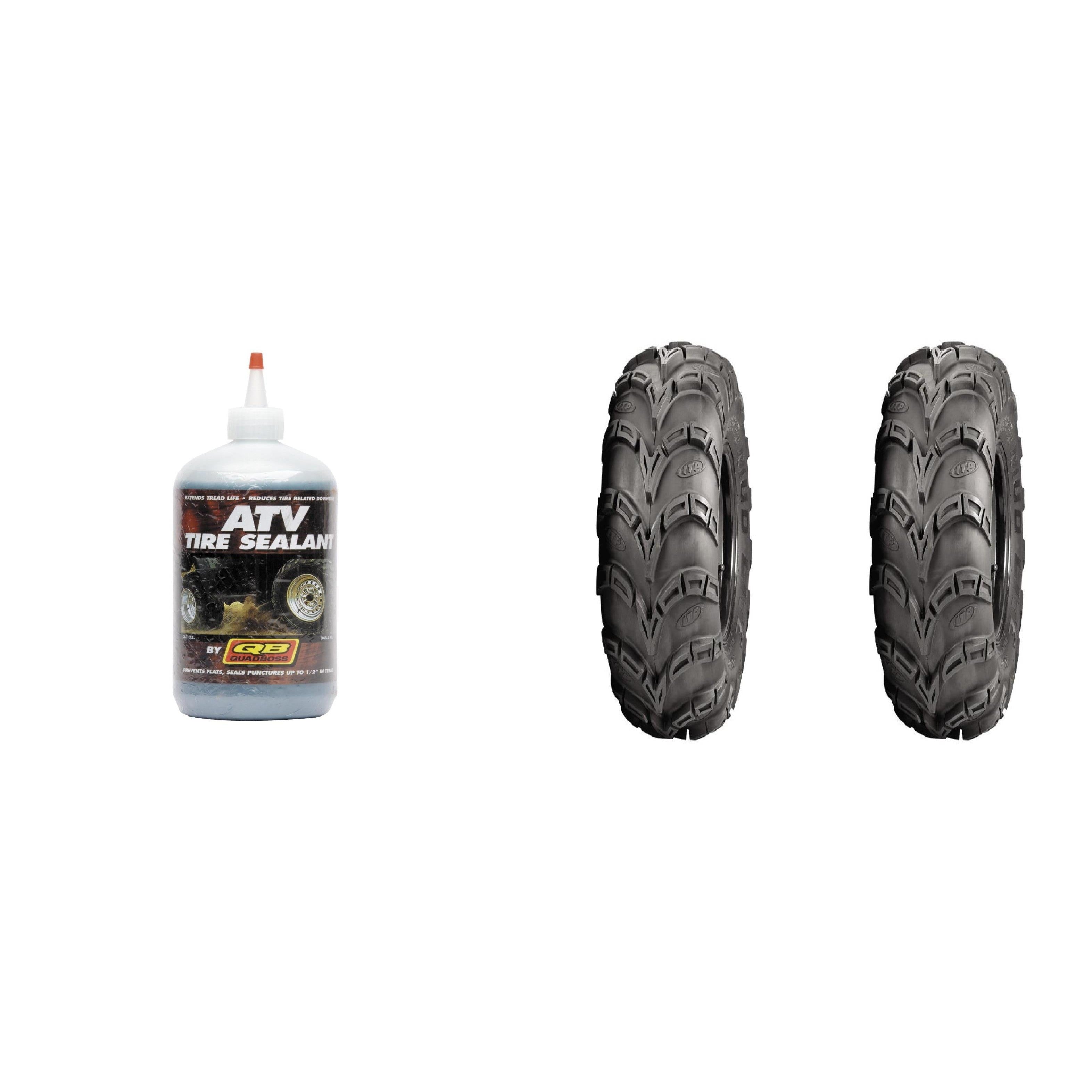 Set of 2 ITP Mud Lite SP Front Tires 22x7-10 6-ply with QUADBOSS Sealant