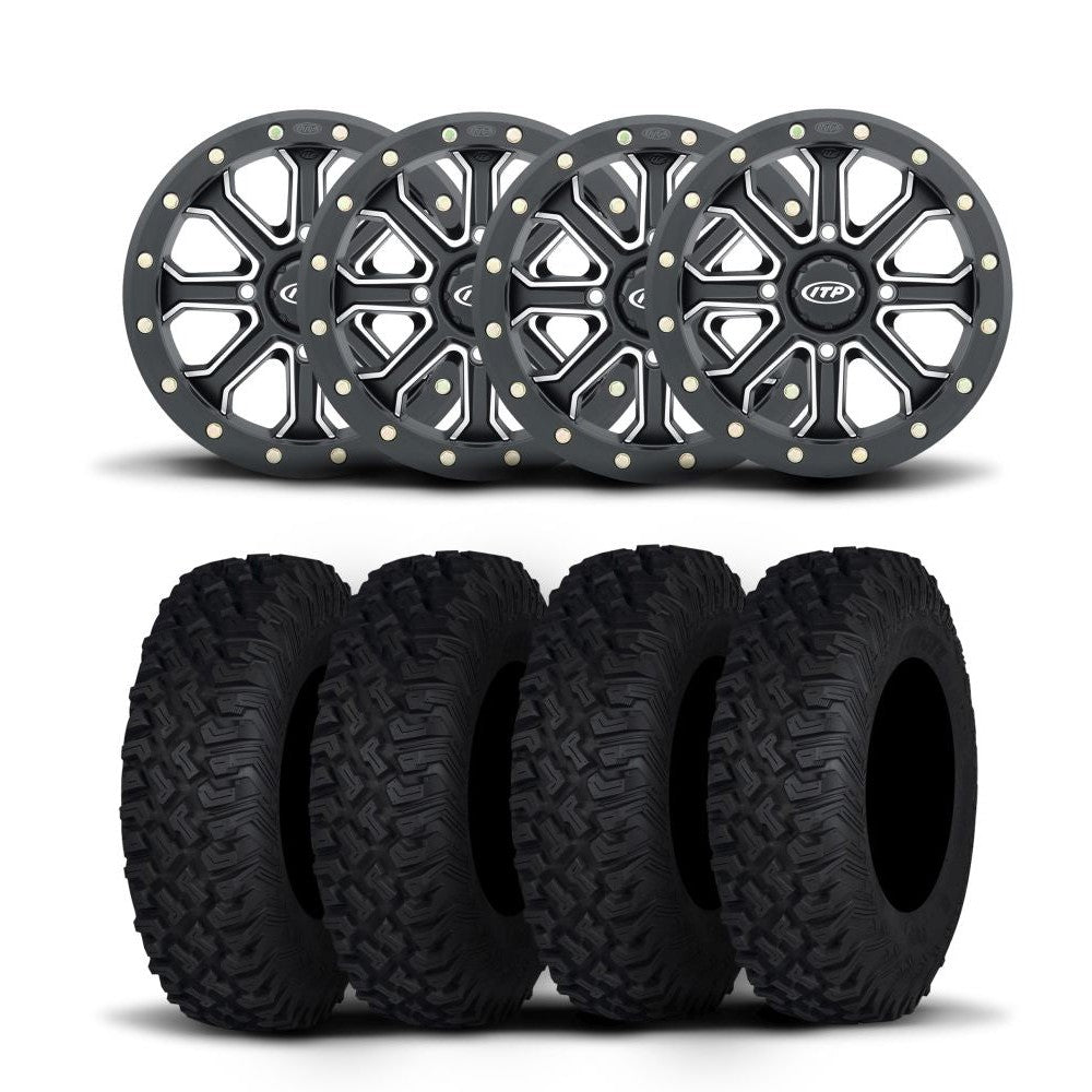 ITP Velocity Inertia 15" Matte Black Wheels And Coyote Tires [32x10R-15]