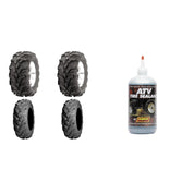 Set of 4 Tires (Mud Lite XTR Radial 25x8R-12 Front, 25x10R-12 Rear) with Sealant