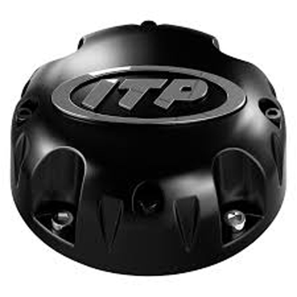 ITP Cast Aluminum Wheel Center Cap Black 4/137 4/156 BO137SS