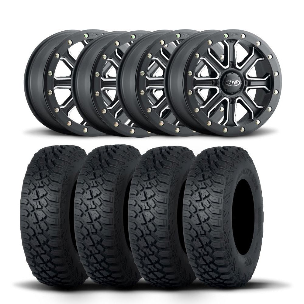 ITP Inertia 15" Matte Black Wheels And Tenacity XNR Radial Tires [32x10R-15]