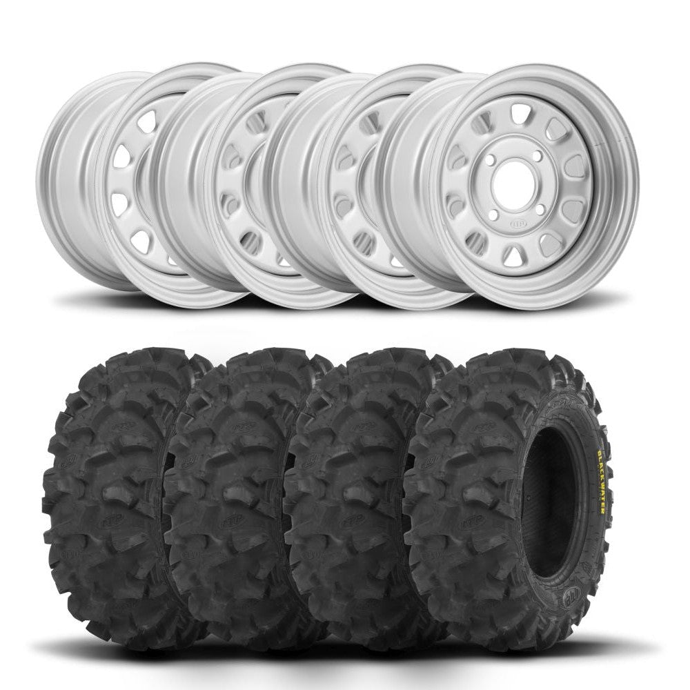 ITP Delta Steel 12" Wheels And Blackwater Evolution Tires [28x10-12]