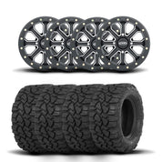 ITP Velocity Inertia 14" Matte Black Wheels And Ultra Cross R-Spec Tires [29x11-14]