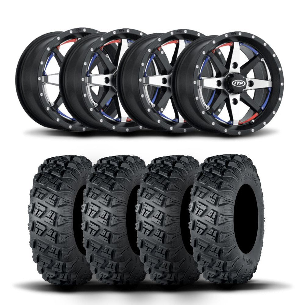 ITP Cyclone 14" Wheels And Versa Cross XTR Tires [28x10-14]