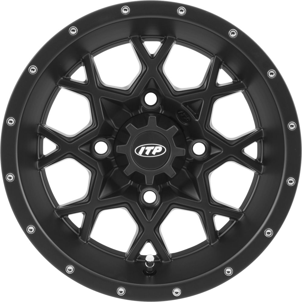 ITP Storm Series Hurricane Wheel Matte Black 12x7 4/110 5+2 1228627536B