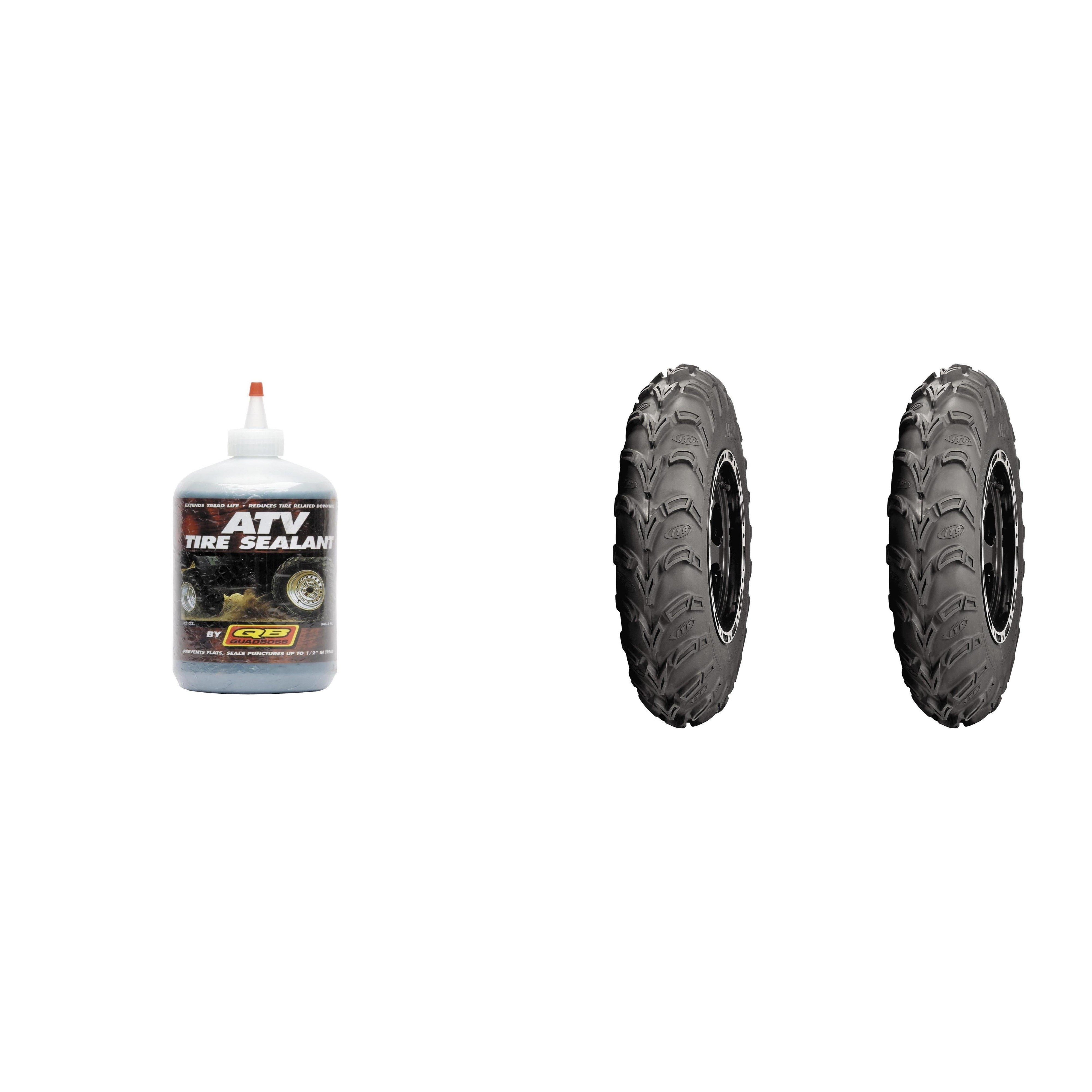 Set of 2 ITP Mud Lite AT Front Tires 23x8-11 6-ply with QUADBOSS Sealant