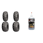 Set of 4 ATV Tires (Mud Lite XL 26x9-12 Front, 26x12-12 Rear) with Sealant