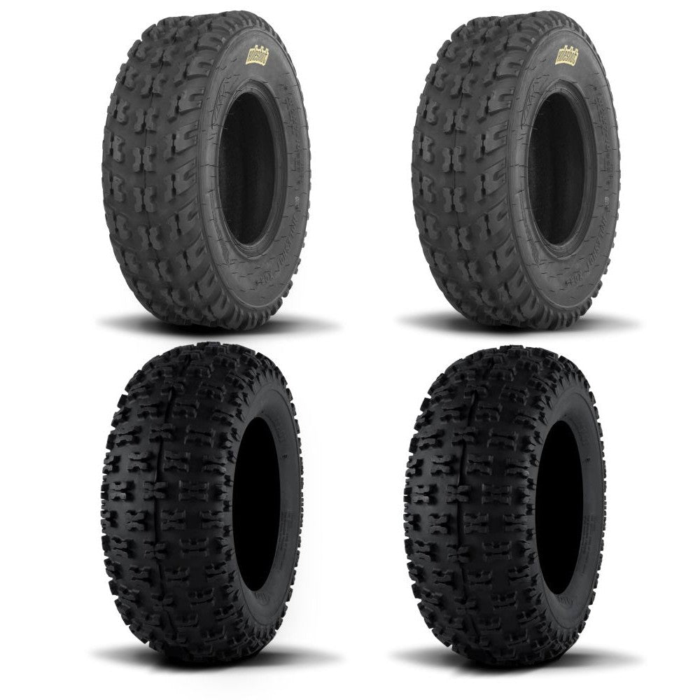 ITP Two Each Holeshot XCR Tires Front [21x7-10] And Holeshot XCR Tires Rear [20x11-9]