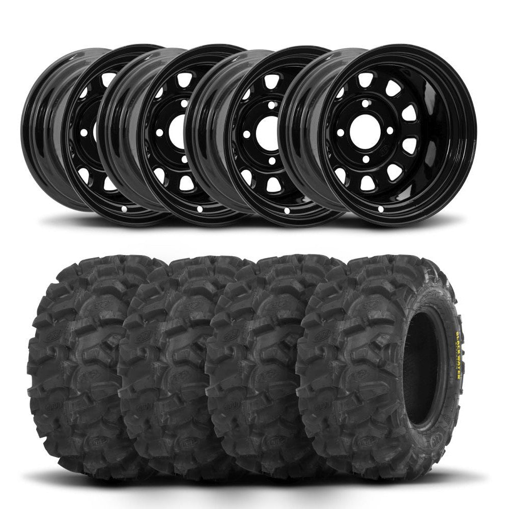 ITP Delta Steel 12" Wheels And Blackwater Evolution Tires [26x11-12]