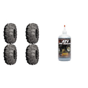 Set of 4 ATV ITP Tires (Mud Lite XL 25x10-12 Front/Rear) with QUADBOSS Sealant