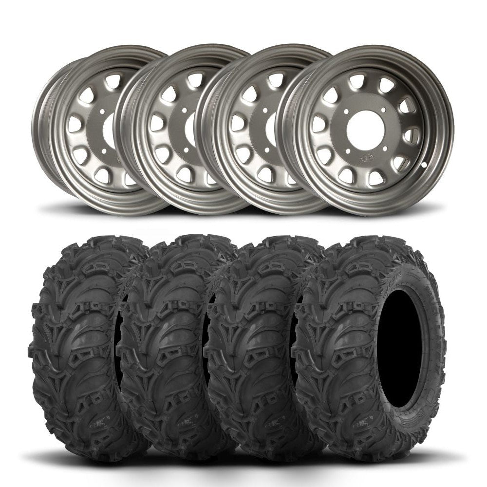 ITP Delta Steel 12" Wheels And Mud Lite II Tires [26x11-12]