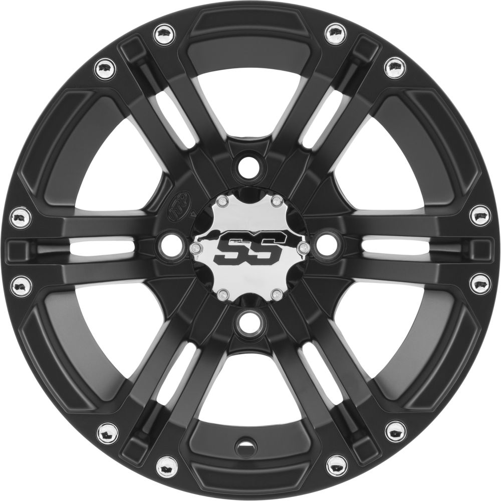 ITP Set of Four SS212 Alloy Wheels Matte Black 14x8 4/110 3+5