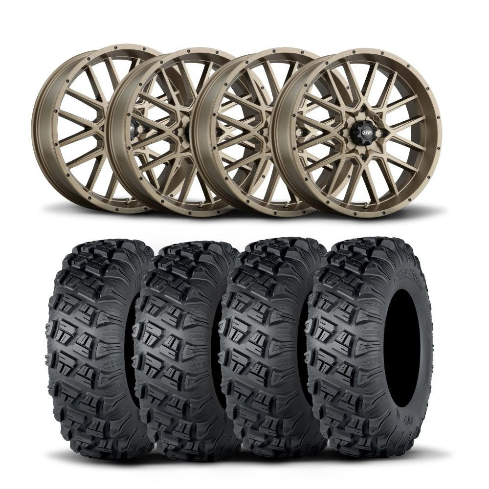 ITP Hurricane 18" Bronze Wheels And Versa Cross XTR Tires [28x10-18]