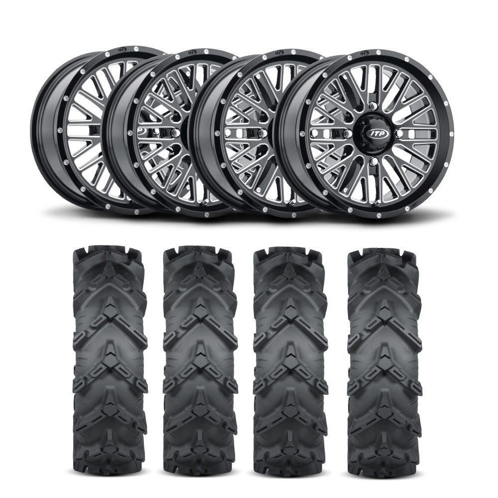 ITP Momentum 18" Machined Black Wheels And Cryptid Tires [34x10-18]