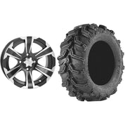 Set of 2 Mounted Wheel and Tire Kit Wheel: 14x8 3+5 4/110 Tire: 27x11-14 6 Ply