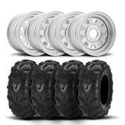 ITP Delta Steel 12" Wheels And Mud Lite II Tires [25x8-12]