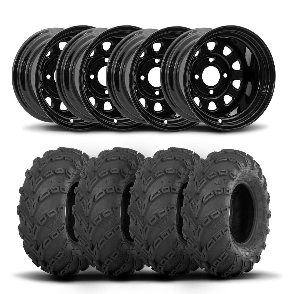 ITP Delta Steel 14" Wheels And Mud Lite Tires [27x10-14]