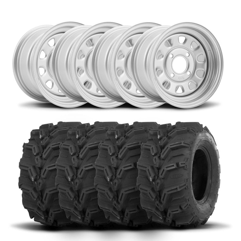 ITP Delta Steel 12" Wheels And Mud Lite XTR Tires [26x11-12]