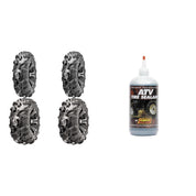 Set of 4 ATV Tires (Mega Mayhem 28x9-12 Front, 28x11-12 Rear) with Sealant