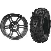 Set of 2 Mounted Wheel and Tire Kit Wheel: 14x6 4+2 4/110 Tire: 28x9-14 6 Ply