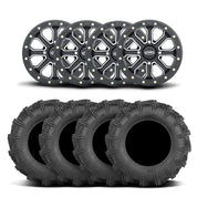 ITP Velocity Inertia 15" Matte Black Wheels And Cryptid Tires [32x10-15]