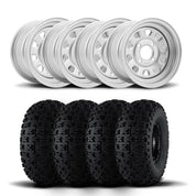 ITP Delta Steel 12" Wheels And Holeshot ATR Tires [25x8-12]