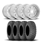 ITP Delta Steel 12" Wheels And DuraCity Tires [25x8R-12]