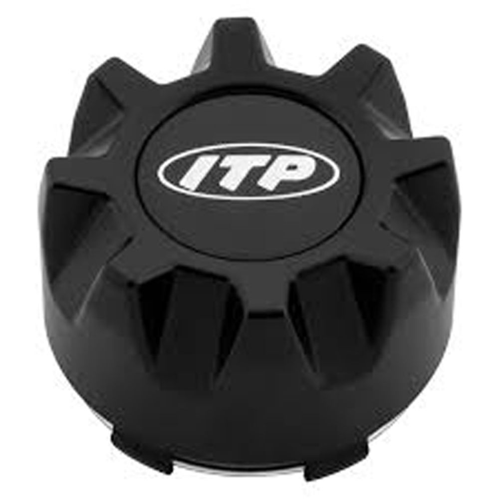 ITP Cast Aluminum Wheel Center Cap Black 4/110 4/115 BO110SS