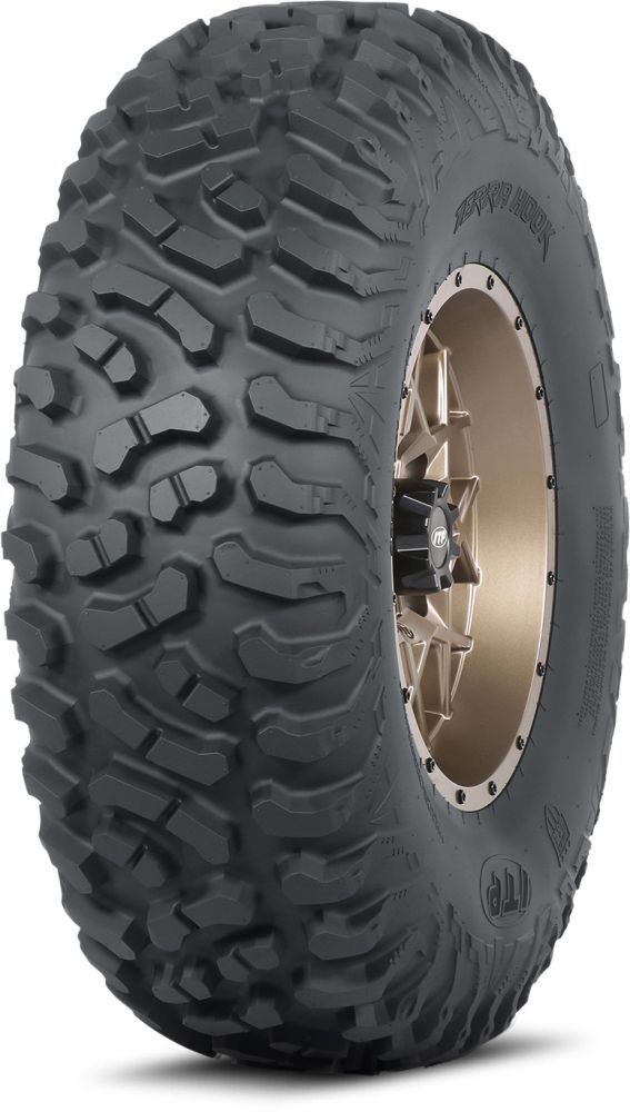 ITP Velocity Inertia 14" Matte Black Wheels And Terra Hook Tires [32x10-14]