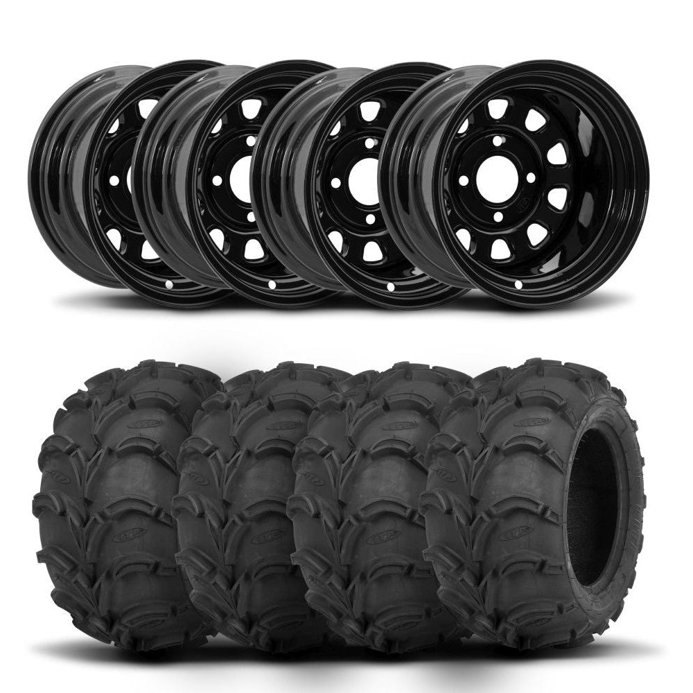 ITP Delta Steel 14" Wheels And Mud Lite Tires [30x12-14]