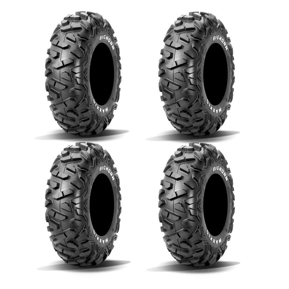 Full Set Of Maxxis Bighorn Radial (6 Ply) UTV Tires 25x8R-12 (4)