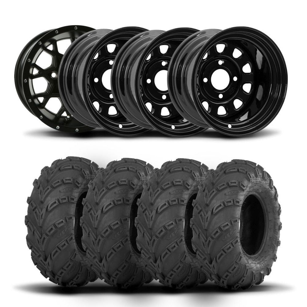 ITP Delta Steel 14" Wheels And Mud Lite Tires [30x10-14]