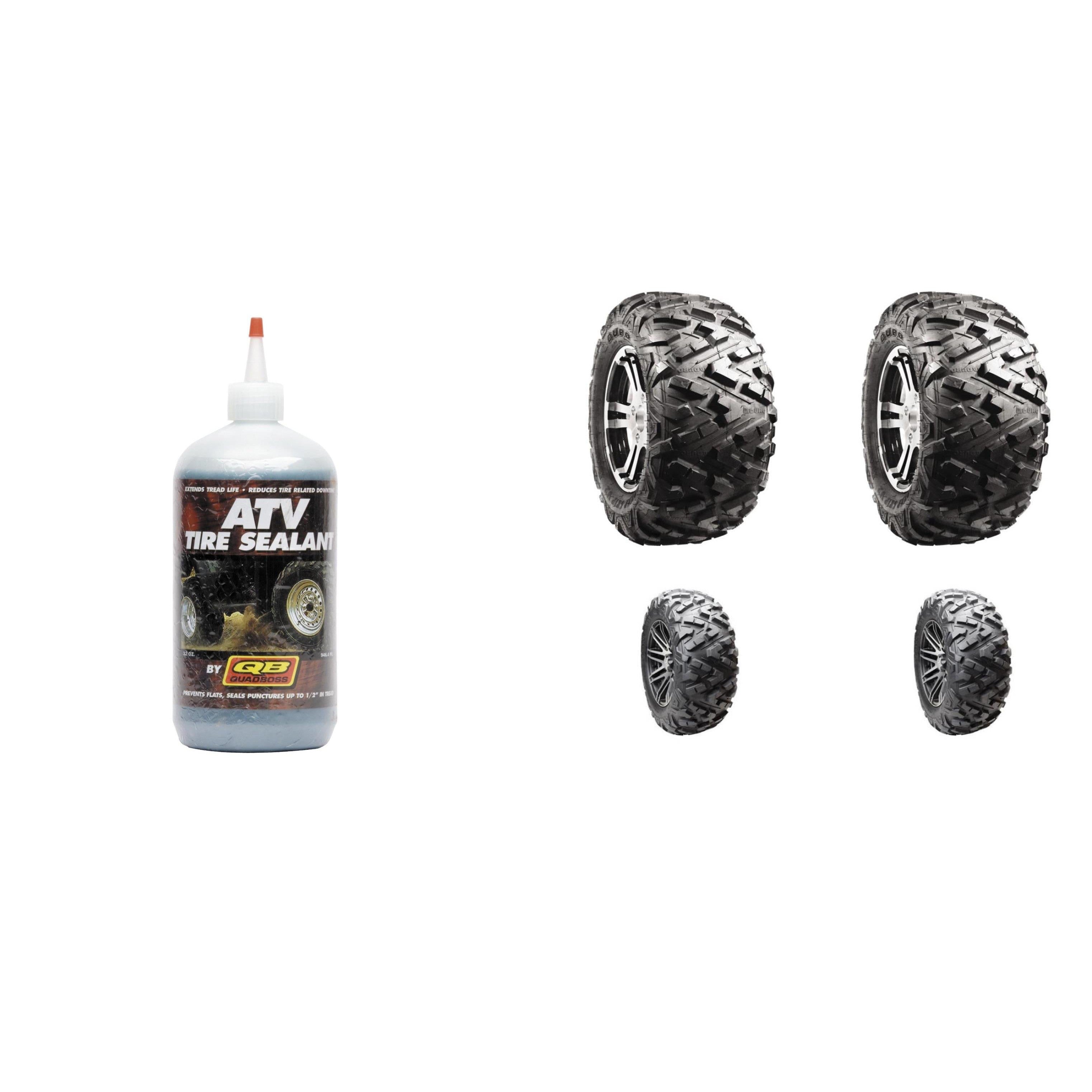 4 ATV Tires Power Grip V2 Di2039 Radial 27x9R-14 Front,27x11R-14 Rear w/ Sealant