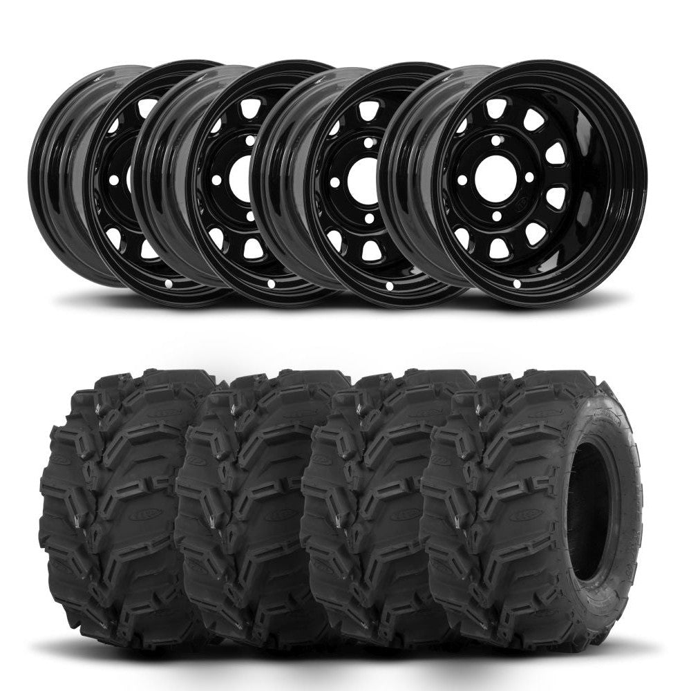 ITP Delta Steel 14" Wheels And Mud Lite XTR Tires [27x11-14]