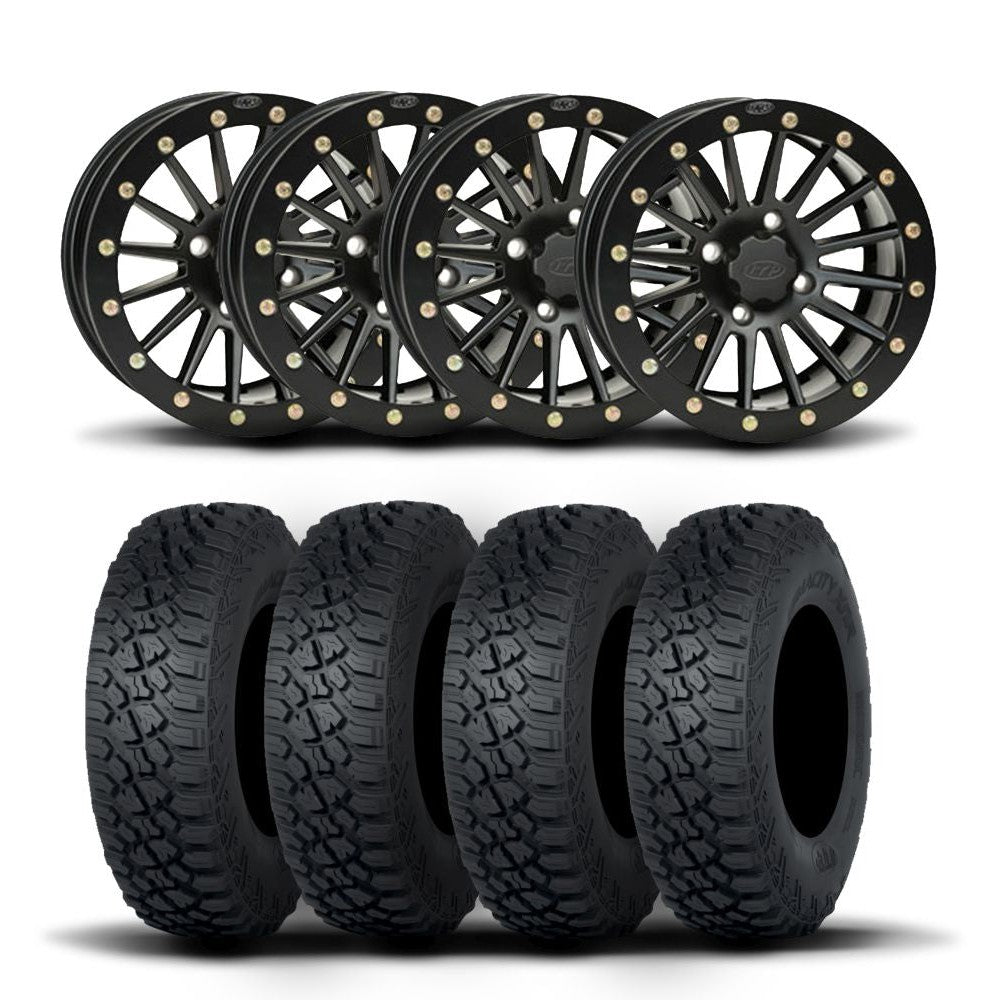 ITP SD Single 15" Matte Black Wheels And Tenacity XNR Tires [35x9.5R-15]